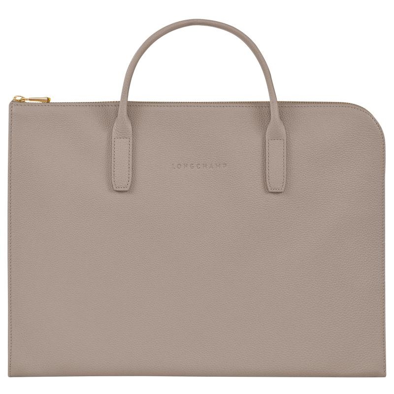 Cartella Uomo Longchamp Le Foulonné S Grigie | HSMND-5014