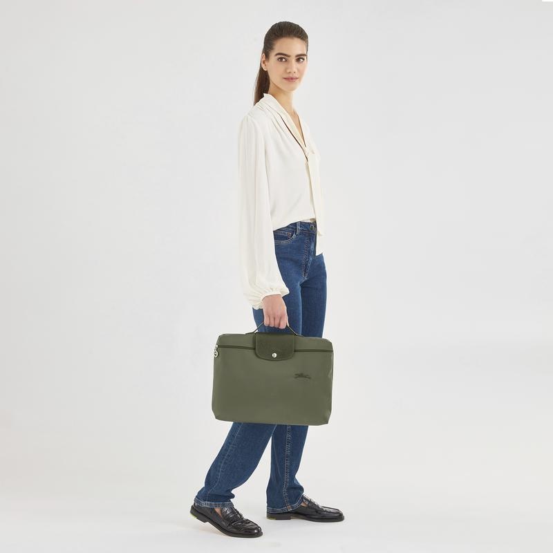 Cartella Uomo Longchamp Le Pliage Green S Verdi | YPADQ-9560