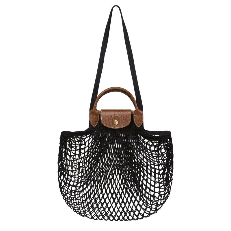 Mesh Bag Donna Longchamp Le Pliage Filet L Nere | OQZKC-7690