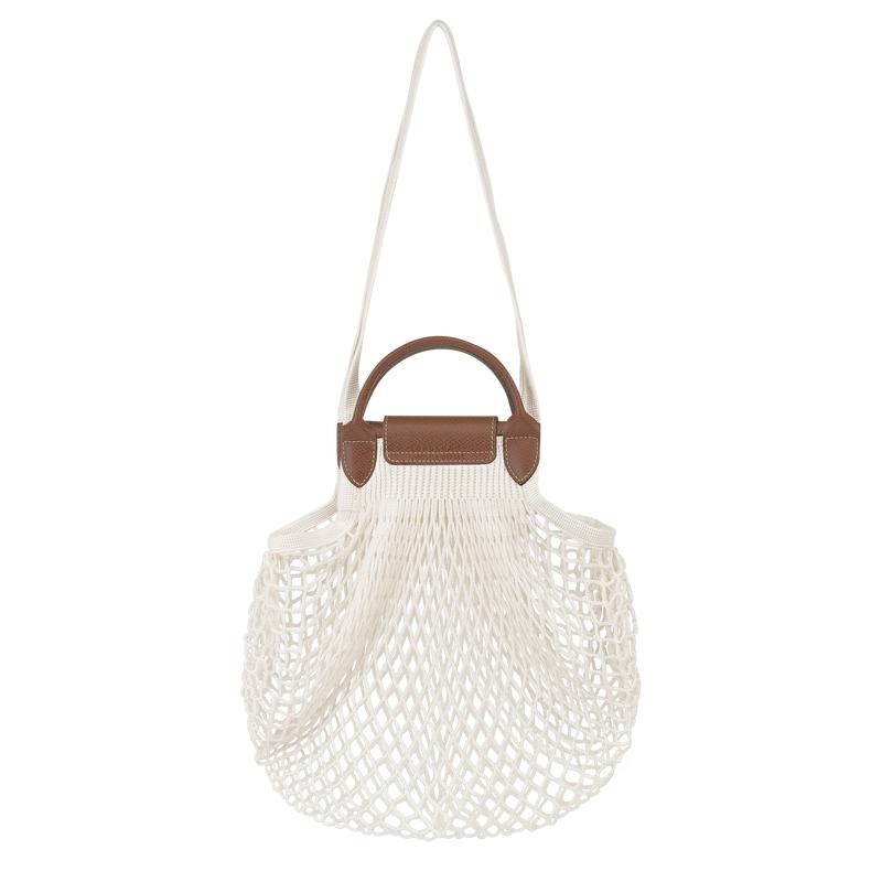 Mesh Bag Donna Longchamp Le Pliage Filet L Bianche | PSKNF-7560