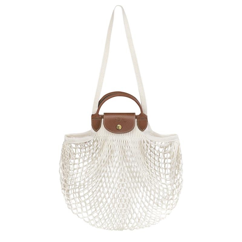 Mesh Bag Donna Longchamp Le Pliage Filet L Bianche | PSKNF-7560