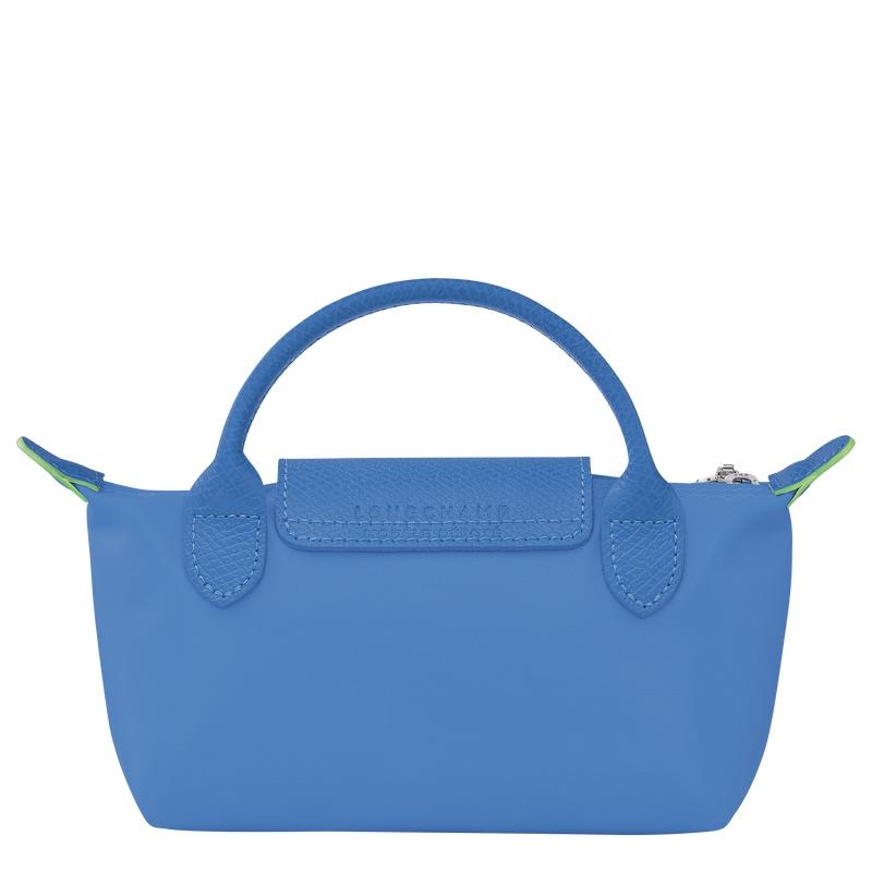 Pochette Donna Longchamp Le Pliage Green with handle Blu | XQIYS-3750