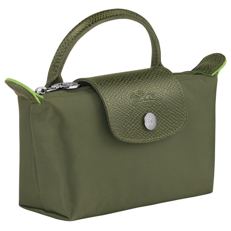 Pochette Donna Longchamp Le Pliage Green with handle Verdi | TVMWN-5801