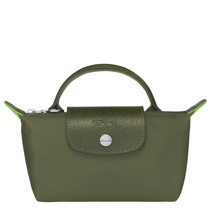 Pochette Donna Longchamp Le Pliage Green with handle Verdi | TVMWN-5801