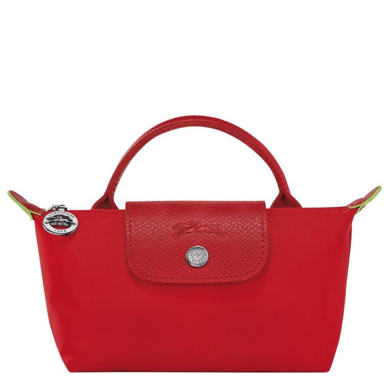 Pochette Donna Longchamp Le Pliage Green with handle Rosse | VWUHT-1483