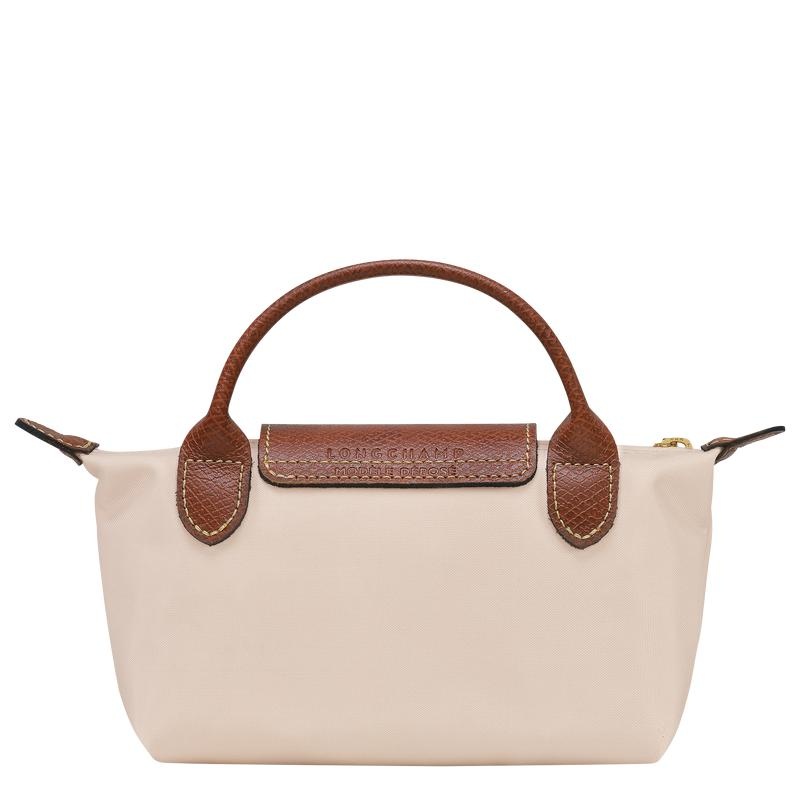 Pochette Donna Longchamp Le Pliage Original with handle Bianche | SEPRN-3146