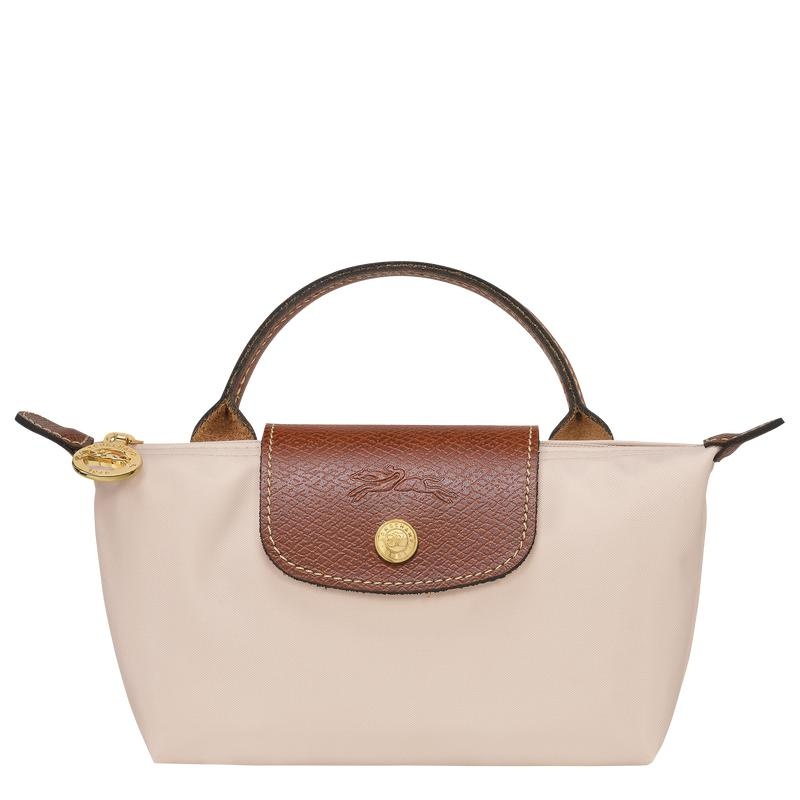 Pochette Donna Longchamp Le Pliage Original with handle Bianche | SEPRN-3146