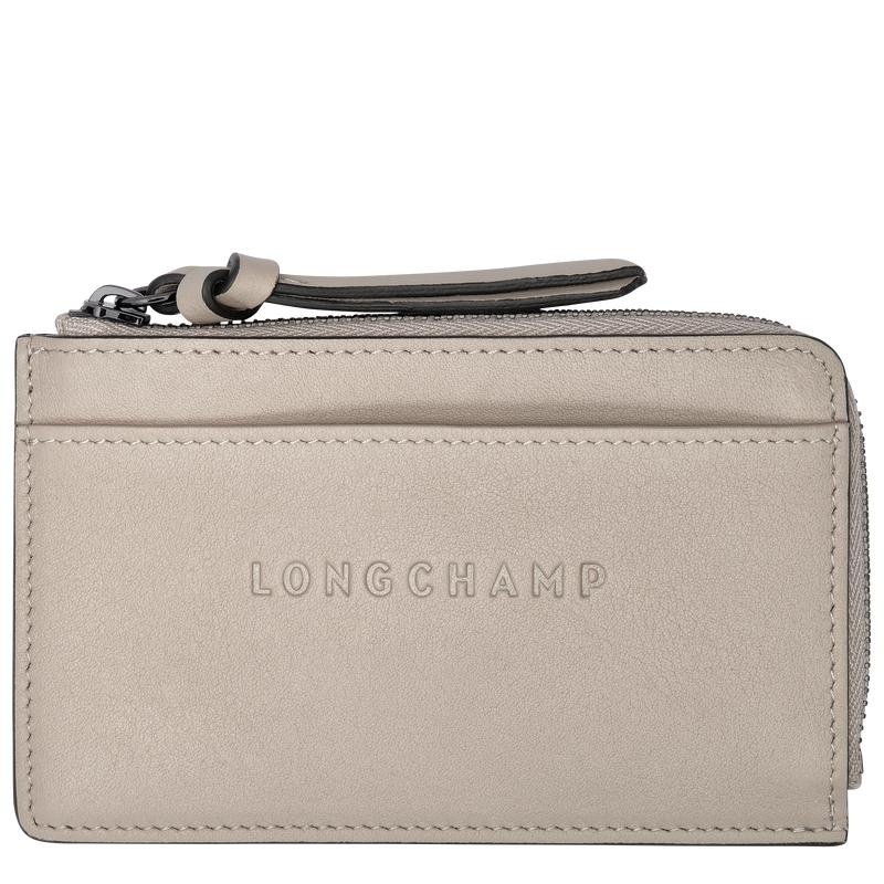 Portacarte Donna Longchamp 3D Grigie | QBZHC-1692