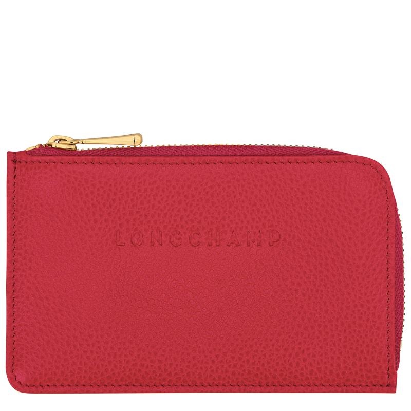 Portacarte Donna Longchamp Le Foulonné Rosse | GVDKW-8052