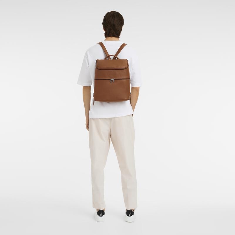 Zaini Uomo Longchamp Le Foulonné Marroni | HMKOE-3079